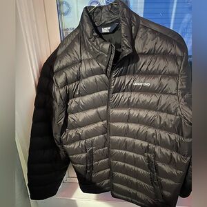 Lands' End Men's Black Lightweight Puffer Jacket